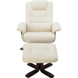 PU Leather Massage Chair Recliner Ottoman Lounge Remote