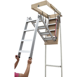 Deluxe Aluminium Attic Loft Ladder - 2700mm to 3050mm