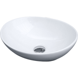 Above Counter Bathroom Vanity Oval Ceramic Basin