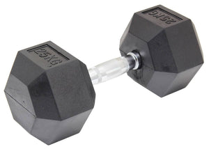 25KG Commercial Rubber Hex Dumbbell Gym Weight