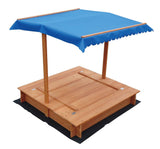 Kids Wooden Toy Sandpit with Canopy