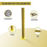 Yellow Heavy Duty Steel Bollard Post