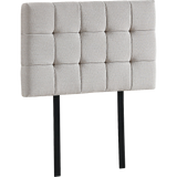 Linen Fabric Single Bed Deluxe Headboard Bedhead - Beige