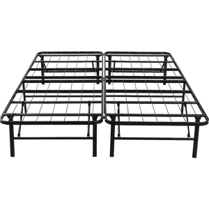 Queen Folding Metal Bed Frame Storage Platform Mattress Base