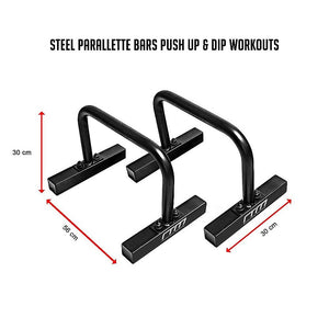 Steel Parallette Bars Push Up & Dip Workouts