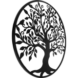 Black Tree of Life Wall Art Hanging Metal Iron Sculpture Garden 99cm