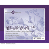 100% White Duck Feather Mattress Topper King Single