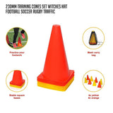 230mm Training Cones Set Witches Hat Football Soccer Rugby Traffic