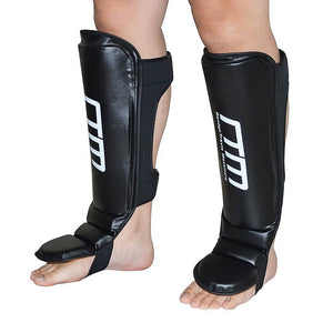 Gel Shin Instep Foot Pads MMA UFC Leg Kick Guards Muay Thai Boxing - Large