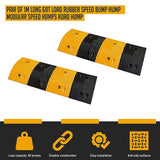 Pair of 1m Long 60T Load Rubber Speed Bump Hump Modular Speed Humps Road Hump