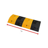 Pair of 1m Long 60T Load Rubber Speed Bump Hump Modular Speed Humps Road Hump