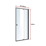 Adjustable Semi Frameless Shower Screen (98~106) x 195cm Australian Safety Glass