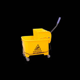 20L Deluxe Mop Wringer Bucket Side Press Janitor Commercial Cleaning