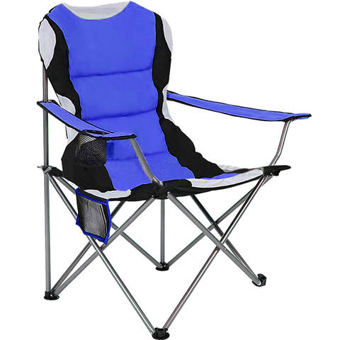 2x Folding Camping Arm Chairs Portable Outdoor Garden Fishing Tourer