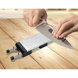 Double-Sided Diamond Knife Sharpeners Sharpening Stone W/ Stone Holder