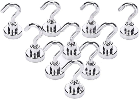 10x Strong Rare Earth N38 Neodymium Magnetic Hanger Holder 10kg Magnet Hooks