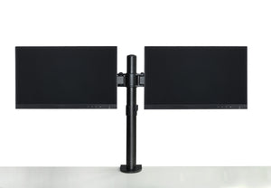 Dual LCD Monitor Desk Mount Stand Adjustable Fits 2 Screens Up To 27