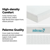 Palermo Single Mattress Memory Foam Green Tea Infused CertiPUR Approved