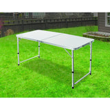 Aluminium Folding Table 120cm Portable Indoor Outdoor Picnic Party Camping Tables