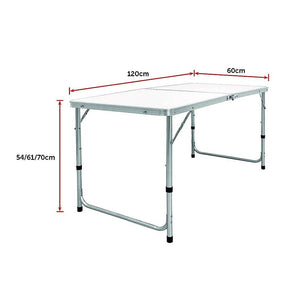 Aluminium Folding Table 120cm Portable Indoor Outdoor Picnic Party Camping Tables