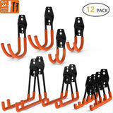 12-Pack Wall Mount Garage Hooks Tool Storage Workshop Organiser Heavy Duty Steel