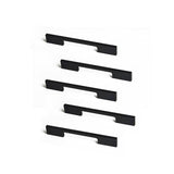 5 x 128mm Kitchen Handle Cabinet Cupboard Door Drawer Handles square Black furniture pulls