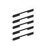 5 x 160mm Kitchen Handle Cabinet Cupboard Door Drawer Handles square Black furniture pulls