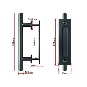 Carbon Steel Door Handle & Flush Pull Wood Door Gate Hardware 12