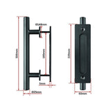 Carbon Steel Door Handle & Flush Pull Wood Door Gate Hardware 12"