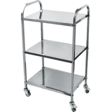 3 Tiers Food Trolley Cart Stainless Steel Utility Kitchen Dining Service