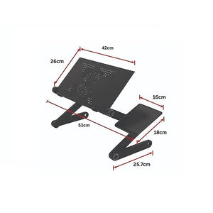 Aluminium Alloy Folding Laptop Computer Stand Desk Table Tray On Bed Mouse