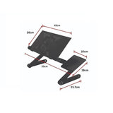 Aluminium Alloy Folding Laptop Computer Stand Desk Table Tray On Bed Mouse