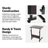 Mobile Laptop Desk Bed Stand Computer Table Adjustable Notebook Bedside Table