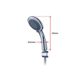 WELS 8" Rain Shower Head Set Rounded Dual Heads Faucet High Pressure With Mixer