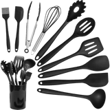 11pcs Kitchen Utensil Set Silicone Heat-Resistant Non-Stick Kitchen Utensils kit