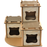 Cat Cardboard House Tree Tower Condo Scratcher Pet Post Pad Mat Furniture