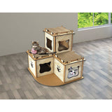 Cat Cardboard House Tree Tower Condo Scratcher Pet Post Pad Mat Furniture