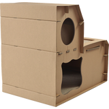 Cat Cardboard House Tree Tower Condo Scratcher Pet Post Pad Mat Furniture