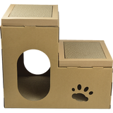 Cat Cardboard House Tree Tower Condo Scratcher Pet Post Pad Mat Furniture