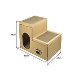 Cat Cardboard House Tree Tower Condo Scratcher Pet Post Pad Mat Furniture