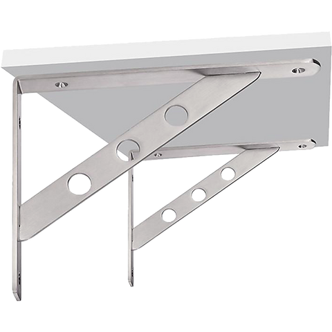 L Bracket Heavy Duty Stainless Steel Solid Shelf Support Corner Brace 2-Pack