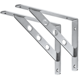 L Bracket Heavy Duty Stainless Steel Solid Shelf Support Corner Brace 2-Pack