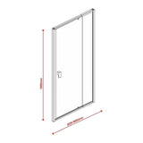 Adjustable Semi Frameless Shower Screen (82~90) x 195cm Australian Safety Glass