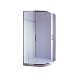 100 x 100cm Rounded Sliding 6mm Curved Shower Screen with Base in Chrome