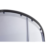 100 x 100cm Rounded Sliding 6mm Curved Shower Screen with Base in Black