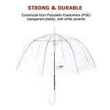 5x Clear Transparent Rain Walking Umbrella Parasol PVC Dome Wedding Party Favour