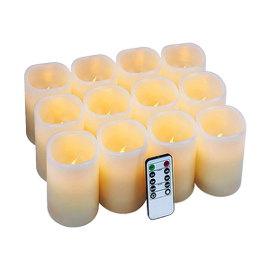 Flameless Candles LED Candles Set of 12 Battery Flickering Bulb with Remote