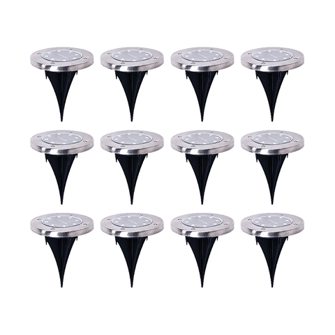 12x Solar Powered LED Buried Inground Recessed Light Garden Outdoor Deck Path