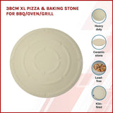 38cm XL Pizza & Baking Stone for BBQ/Oven/Grill