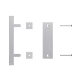 12" Square Pull and Flush Door Handle Set Stainless Steel Barn Door Hardware